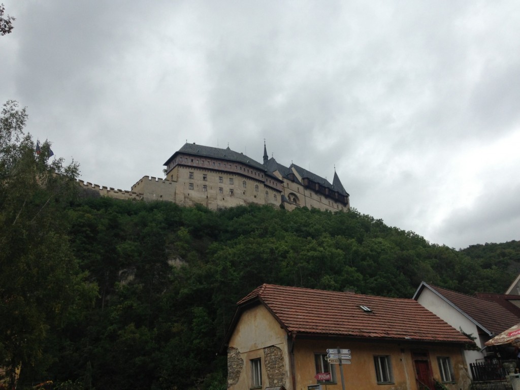We visited Karlstein Castle on a day trip from Prague.  It was a bit of a hike up, but the castle (no photos allowed) was worth the walk. 